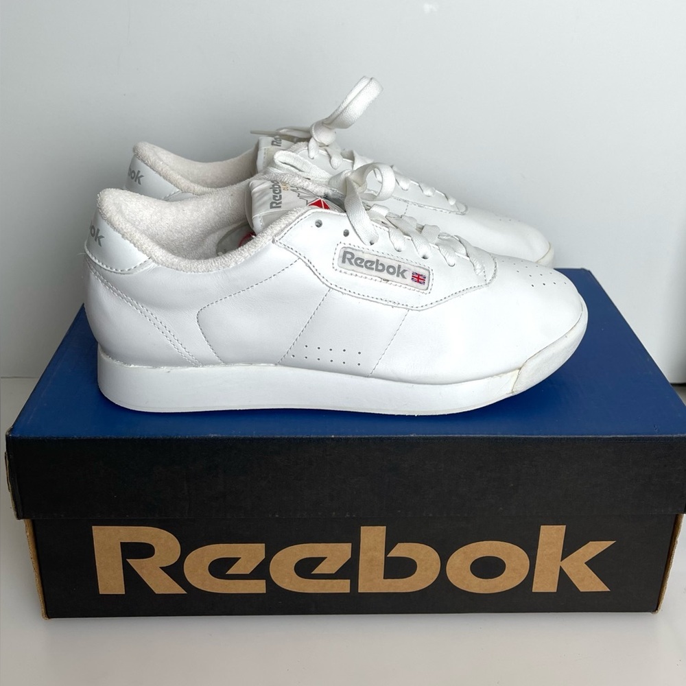 Vintage 90s Y2K Reebok Classic Princess leather Sneakers Shoes Size 7 White